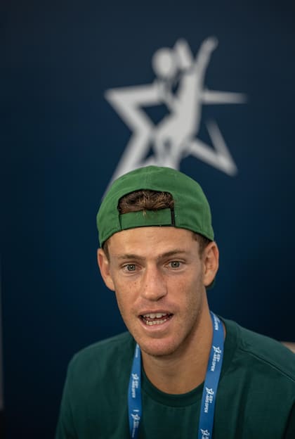 Diego Schwartzman, durante la entrevista con LA NACION
