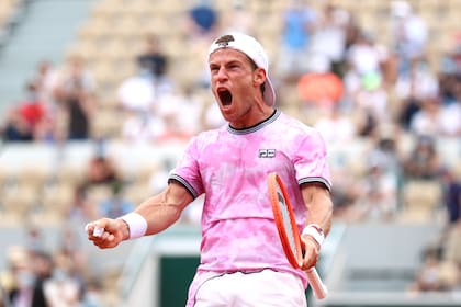 Diego Schwartzman festeja el pase a cuartos de final