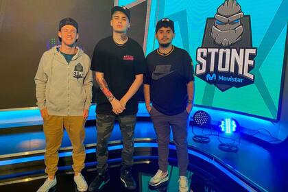 Diego Schwartzman, Lit Killah y Lucas Rodriguez en la presentación de Stone Movistar
