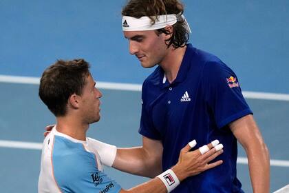 Diego Schwartzman logró un gran triunfo frente al griego Stefanos Tsitsipas en la serie anterior