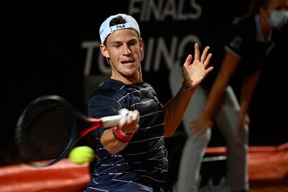 El drive de Schwartzman desde el fondo de la cancha.