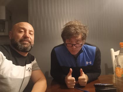 Diego Spagnuolo y Javier Milei, en 2023