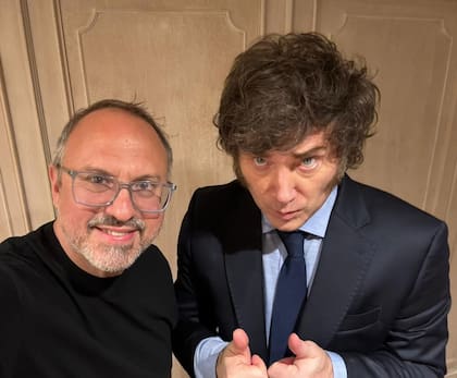 Diego Valenzuela, junto al presidente Javier Milei