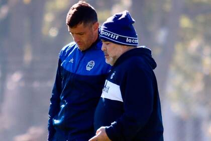 Diego y Lucas Licht, durante una práctica de Gimnasia y Esgrima de La Plata