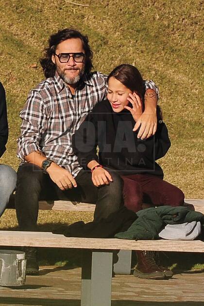 Diego y Nina en Punta del Este, donde el cantante dio un recital. 