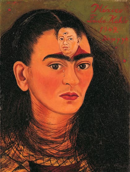 "Diego y yo", el cuadro del récord, los contiene a ambos: convertido en un tercer ojo, representa la presencia constante del artista en la mente de su esposa