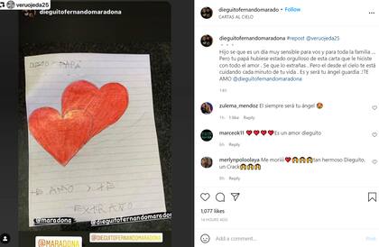 Dieguito Maradona recordó a su padre de una forma muy sentida en las redes sociales