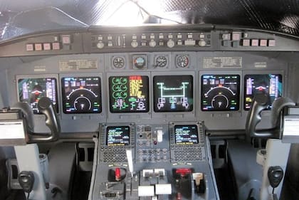 La cabina del lujoso avión donde se ocultaron los 944 kilos de cocaína