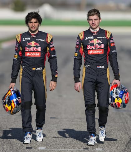 Diez años no es nada: Carlos Sainz Jr. junto a Max Verstappen, cuando fueron compañeros y rivales en Toro Rosso
