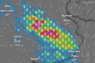 Emiten alertas naranja y amarilla por tormentas, lluvias y viento zonda para este lunes