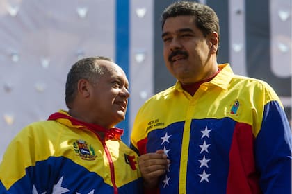 Diosdado Cabello en un acto con el presidente Maduro.