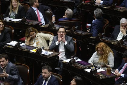Diputados durante el veto a las universidades, en el Congreso