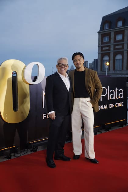 Director y actor en la alfombra roja del jueves, antes de la presentación de la película en la gala inaugural