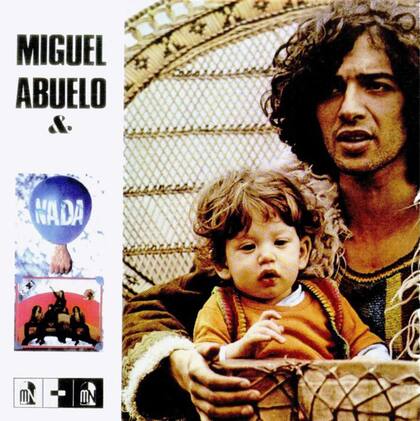 La tapa del álbum, con Miguel Abuelo y su hijo Gato Azul