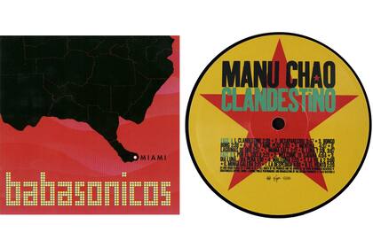 Discos de Babasonicos y de Manu Chao