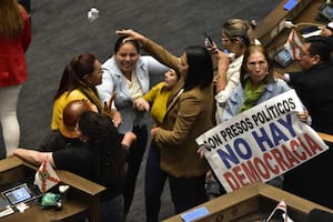 Pelea a las piñas y patadas en el Congreso de Bolivia en una sesión sobre el principal líder opositor