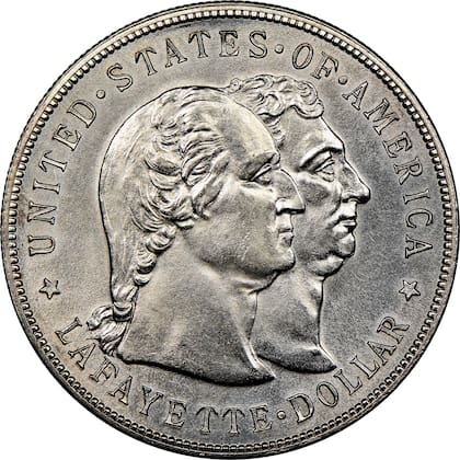Diseñada por Charles E. Barber, el anverso de la moneda presenta a Gilbert du Motier, Marqués de Lafayette/Imagen: NGC