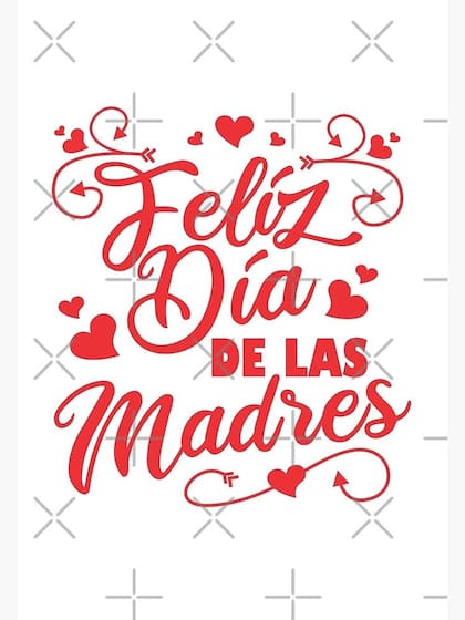 Diseño con corazones rojos para el día de la madre