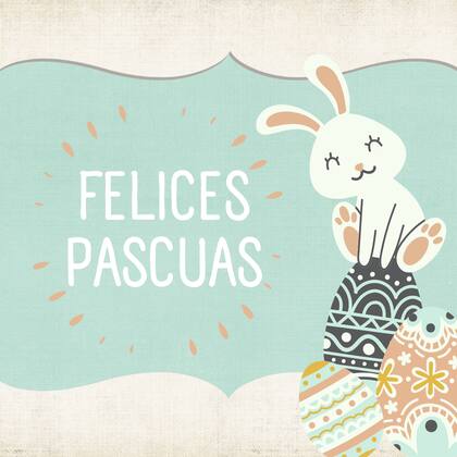 Diseño gratis de tarjeta de Pascuas para regalar