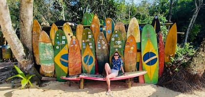 Disfrutando de unas vacaciones en Brasil.