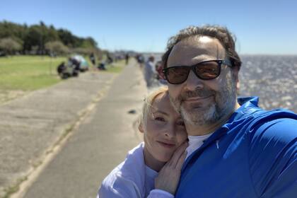 Disfrutando del Río de La Plata.