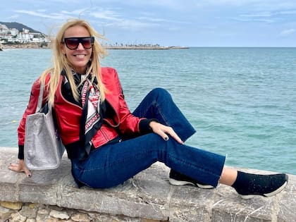 Disfrutando en uno de sus viajes.