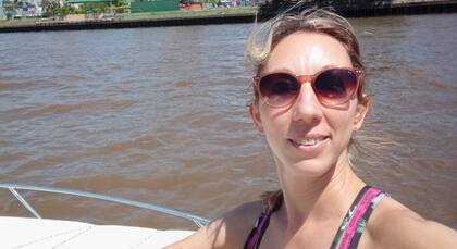 Disfrutando en uno de sus viajes.