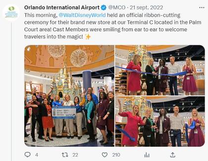 Disney también inauguró una nueva tienda en el Aeropuerto de Orlando