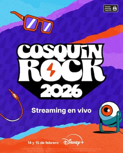 Disney+ transmite los shows de Cosquín Rock 2026 en vivo