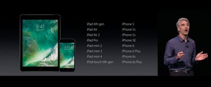 Dispositivos que serán compatibles con iOS 10, según Apple