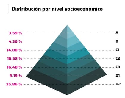 Distribución del uso del QR según el nivel socioeconómico, según Coelsa