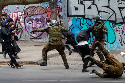 Disturbios en una marcha en favor del pueblo mapuche en Santiago