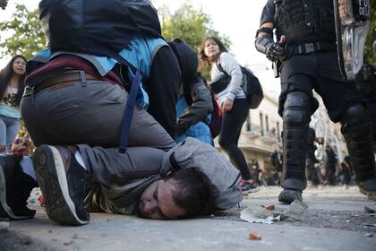 Disturbios por el tratamiento de la Ley Previsional. 18/12/17