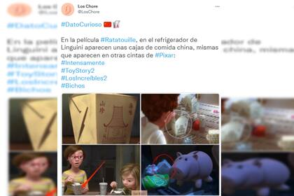 Diversos personajes de películas, comerían del mismo restaurante. Captura @LosChore