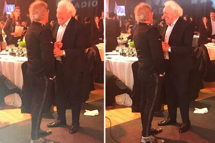 Divertidos. Guillermo Coppola no se perdió la oportunidad de decirle a Beto Casella cómo se divierte con su programa de TV, Bendita