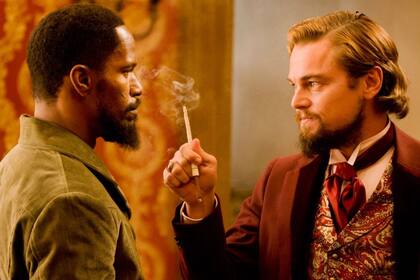 Jamie Foxx y Leonardo DiCaprio en Django sin cadenas, revisada en este documental por Tarantino a partir de una lectura de la obra de Sergio Corbucci