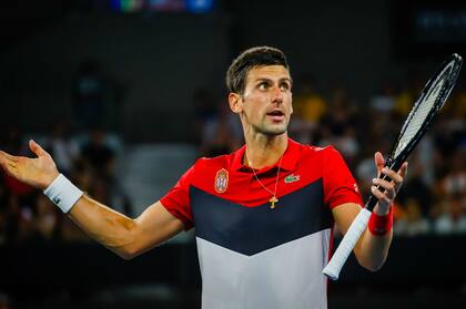 Djokovic en pleno partido
