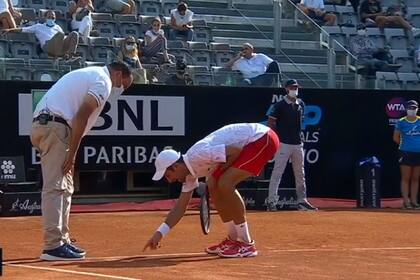 Djokovic, otra vez envuelto en una polémica en el torneo de Roma.