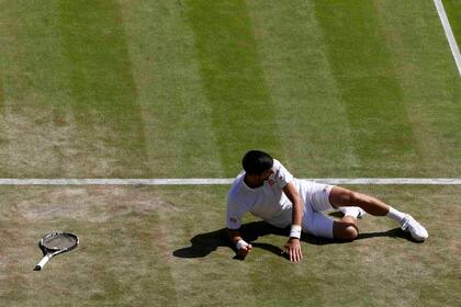 Djokovic sufrió una inesperada caída en Wimbledon