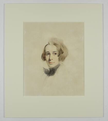 Retrato de Dickens, boceto realizado por Lawerence en tiza y pasteles,1837