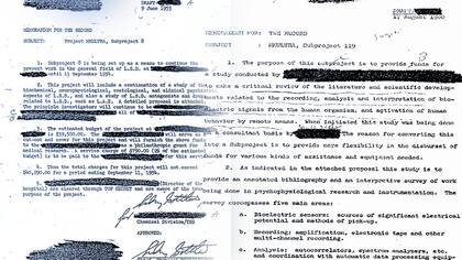 Documentos de la CIA sobre la operación MK-Ultra