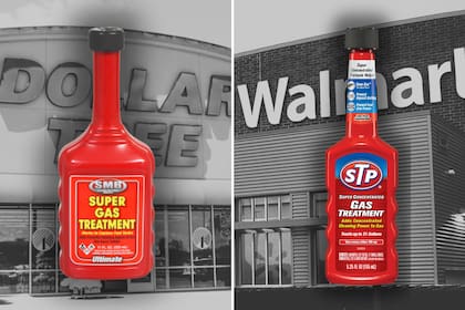 Dollar Tree vende un aditivo para mejorar el rendimiento del combustible por US$1,25; en Walmart, una primera marca, cuesta US$7,02