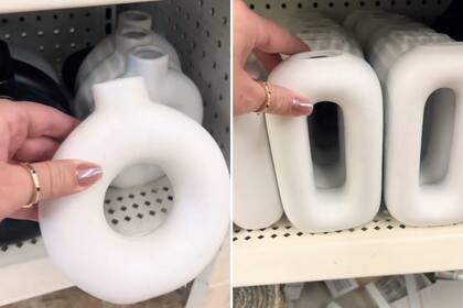 Dollar Tree vende un florero idéntico a otro en West Elm; la diferencia es que en el primero cuesta US$1,25 y en el segundo US$89