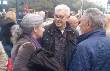 Domínguez en la recorrida por la Exposición Rural de Palermo