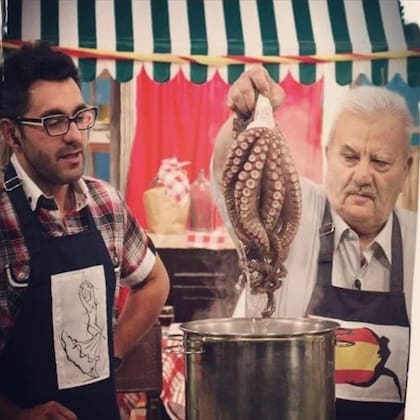 Don Gerardo Noya en el programa Cocineros Argentinos.