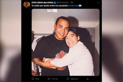 Don Omar alentó a la selección argentina y recordó a Maradona (Foto: Twitter @DONOMAR)