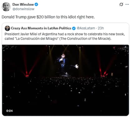 Don Winslow criticó al Presidente Javier Milei (X: @donwinslow)