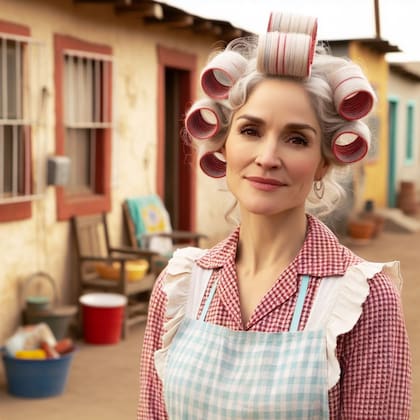 Doña Florinda hoy, imaginada por la inteligencia artificial de Copilot