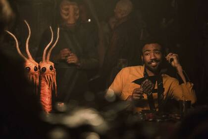 Donald Glover como Lando Calrissian, un personaje pansexual, según comentó su guionista, el veterano Lawrence Kasdan 