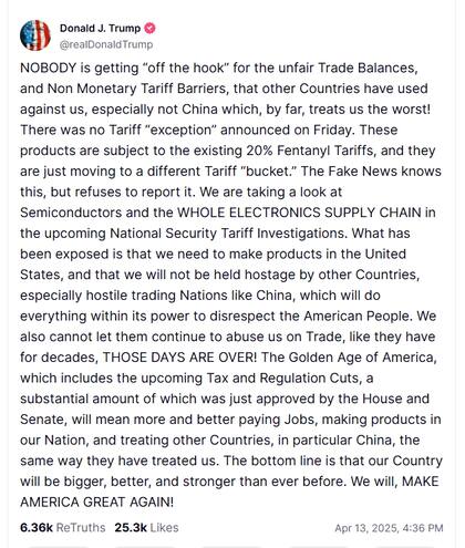 Donald Trump advirtió que para la tecnología también hay aranceles planeados